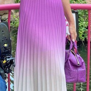 MAJE SKIRT NEW w. TAGS Striped Purple Midi Length Skirt size M (designer size 2)